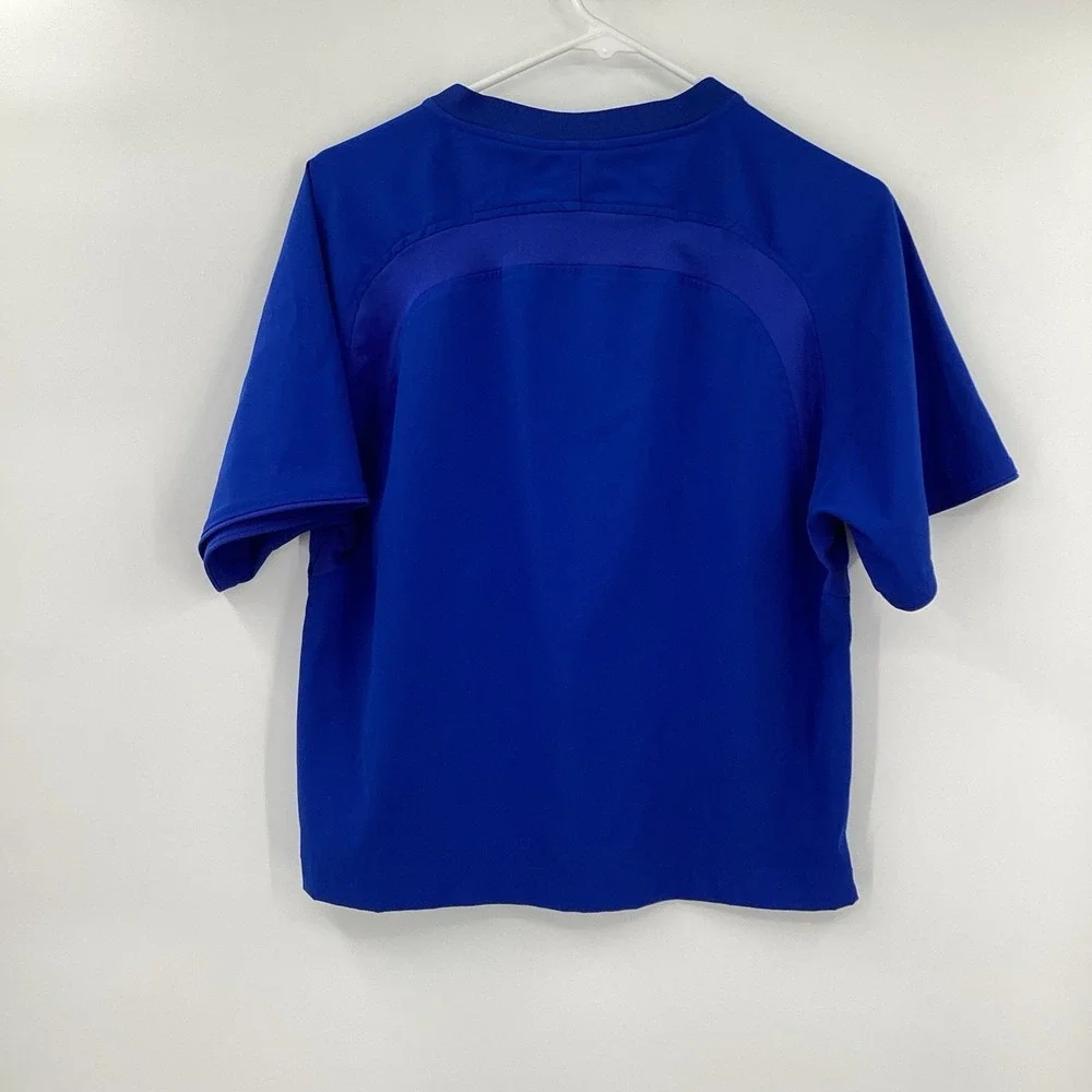 EUC Boys Under Armour‎ 1/4 Zip Short Sleeved Cage Jacket- Royal- Youth Large